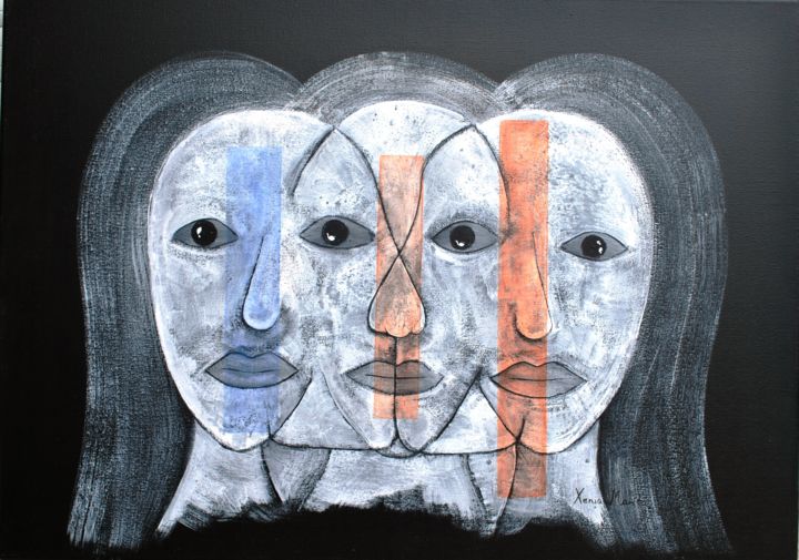 Painting titled "RIEBE X-M. - Klone…" by Special Offers, Original Artwork, Acrylic
