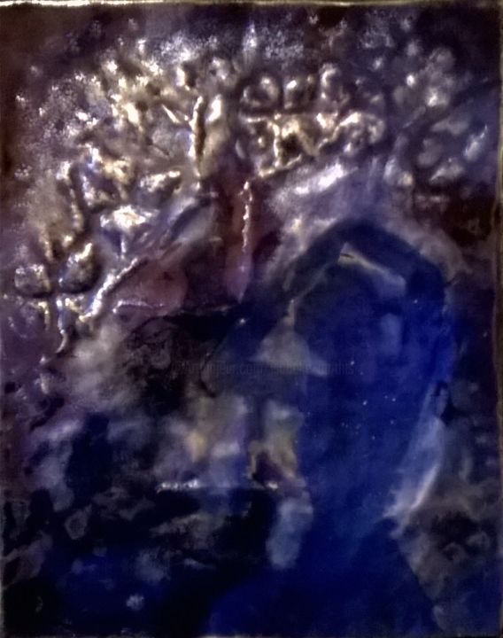 Malerei mit dem Titel "Contre-jour - Pièce…" von Isabelle Mathis, Original-Kunstwerk, Emaille
