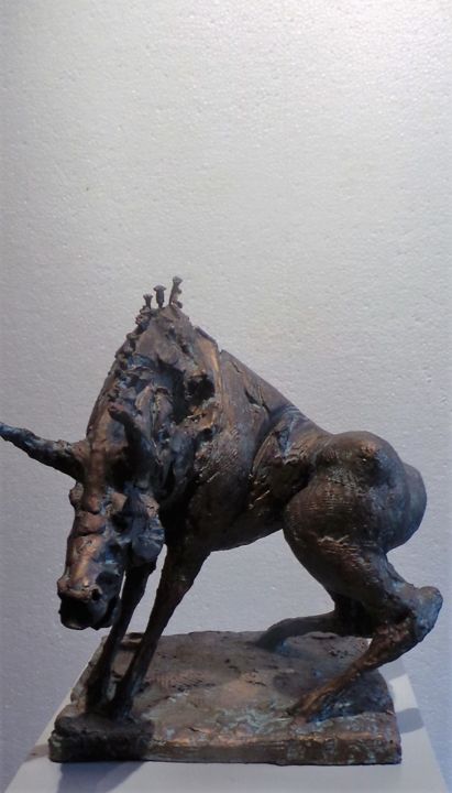 Il diablo - cm 20x20x35*** 雕塑, 13.8x7.9 in