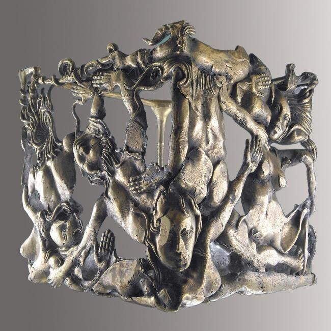 Sculpture intitulée "Cube (pièce unique)" par Sak, Œuvre d'art originale