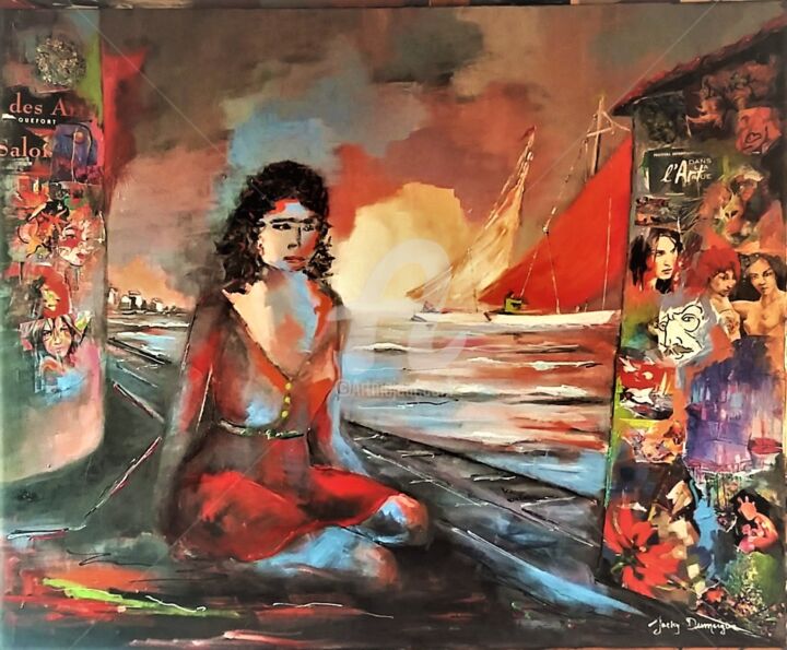 Peinture intitulée "Belles couleurs mai…" par Jacky Dumergue, Œuvre d'art originale