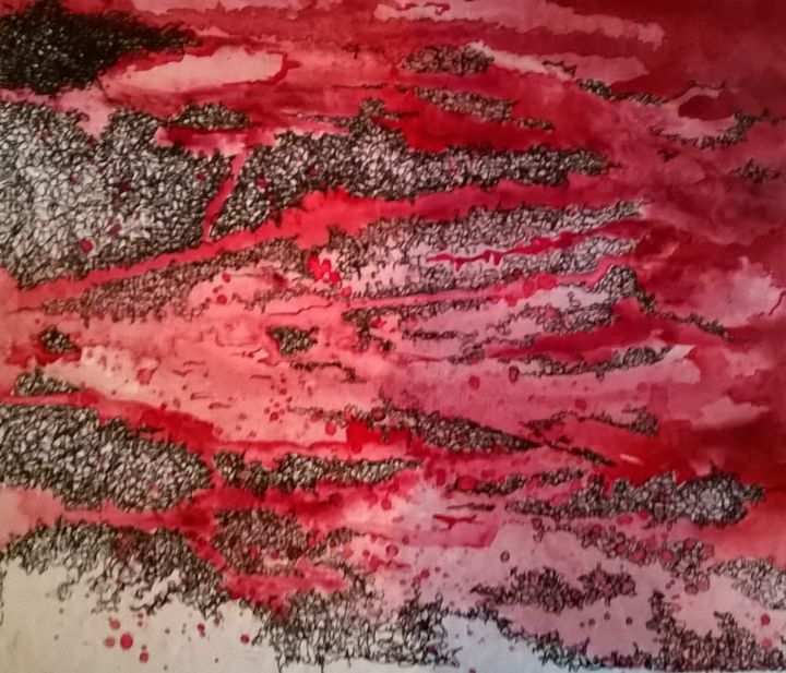 Peinture intitulée "Quand je n'ai pas d…" par Isabelle Mathis, Œuvre d'art originale, Aquarelle