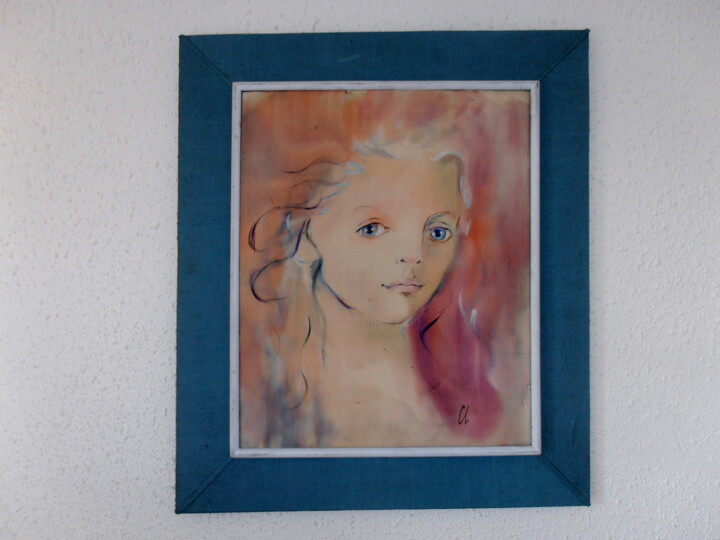 Painting titled "portrait-jeune-fill…" by Coco, Original Artwork, Other