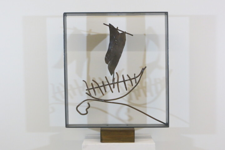 Skulptur mit dem Titel "Sulla cresta dell'o…" von Morgese Giovanni, Original-Kunstwerk, Metalle