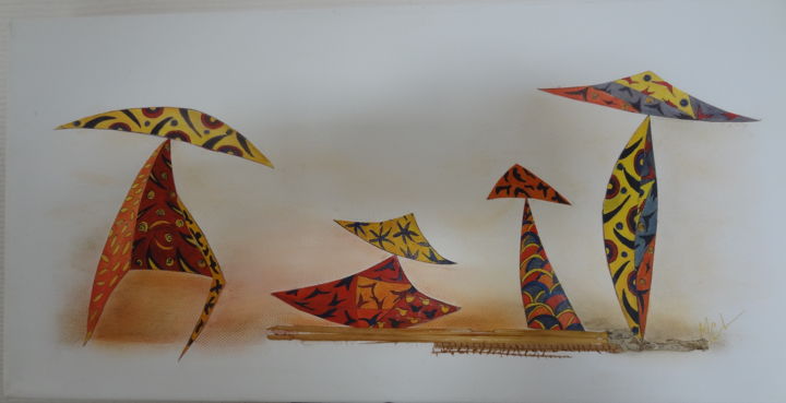 Collages intitulée "Concert" par Martine Capdeville-Lacomme, Œuvre d'art originale