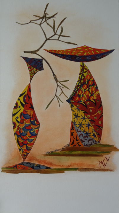 Collages intitulée "Le grand sage" par Martine Capdeville-Lacomme, Œuvre d'art originale