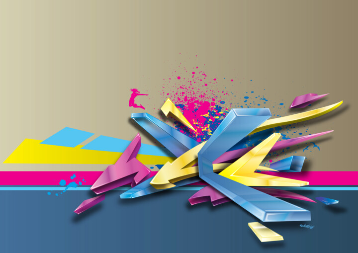 Digital Arts titled "axegraff" by Olshark, Original Artwork