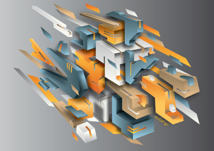 Digital Arts titled "Armada" by Olshark, Original Artwork, 2D Digital Work