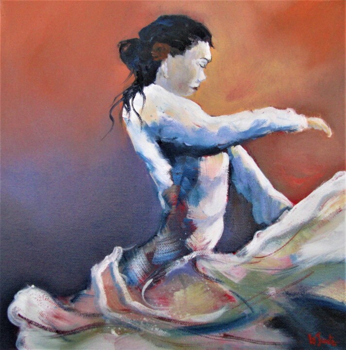 Danseuse de Sévillane 绘画, 11.8x11.8 in
