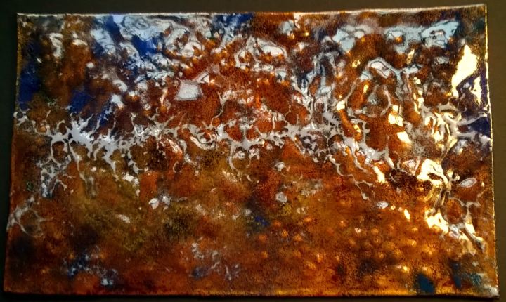 Peinture intitulée ""Thomas Pesquet" -…" par Isabelle Mathis, Œuvre d'art originale, Émail