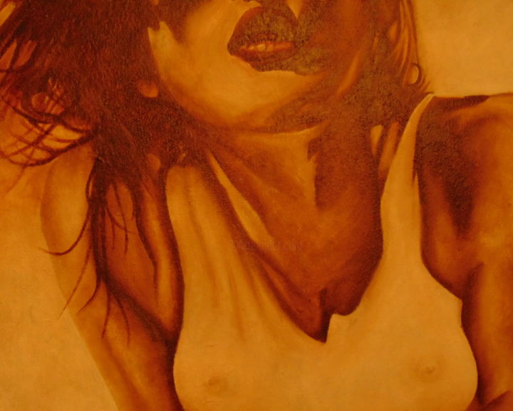 Schilderij getiteld "what ?" door Roger Brands, Origineel Kunstwerk, Acryl