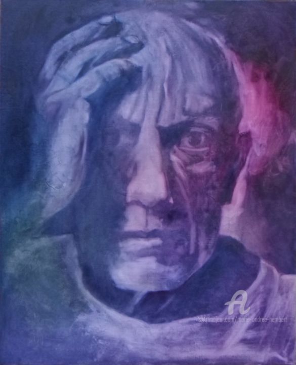 Peinture intitulée "Picasso" par Marie Andrée Hembert, Œuvre d'art originale, Huile