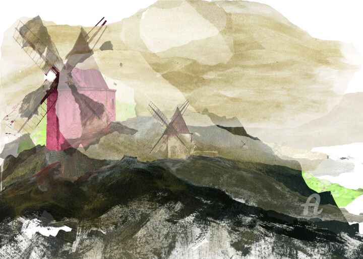 Le jour des moulins 数字艺术, 19.7x27.6 in