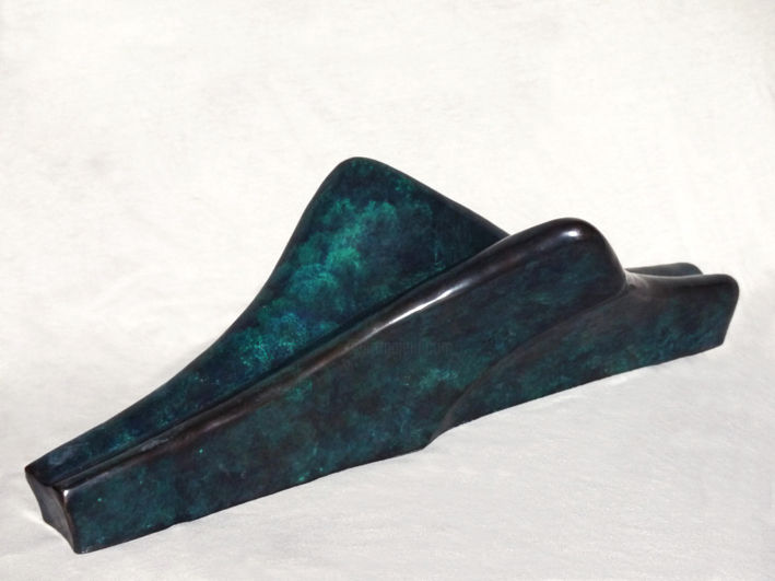 Sculpture intitulée "la-vague-1.jpg" par Gilles De La Buharaye, Œuvre d'art originale, Métaux