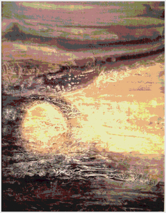 Arts numériques intitulée "Trou d'ozone" par Patrice Preveirault, Œuvre d'art originale, Peinture numérique