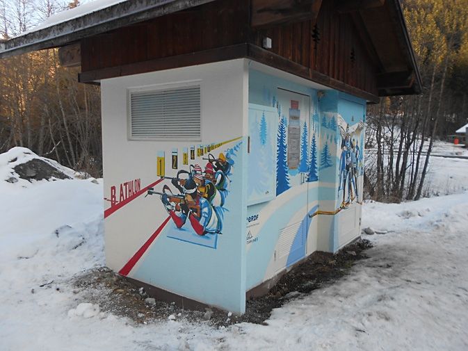 Peinture intitulée "LES CONTAMINES MONJ…" par Nessé, Œuvre d'art originale, Acrylique