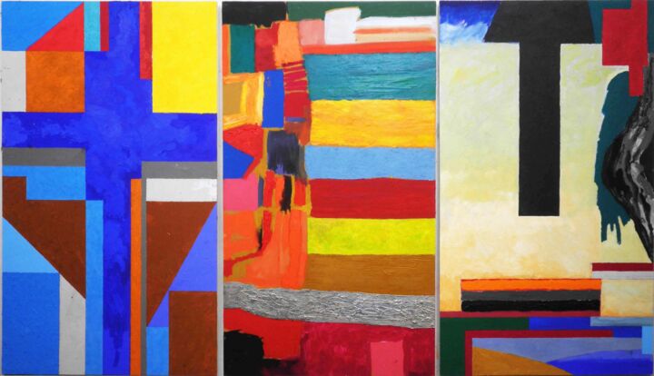 Hannes Hofstetter, OST WEST, 2014 绘画, 55.1x94.5 in
