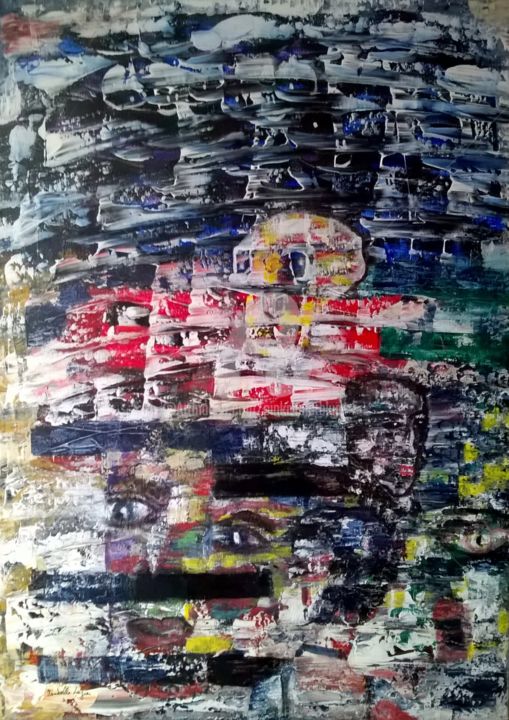 Celui qui regarde ailleurs 绘画, 27.6x19.7 in