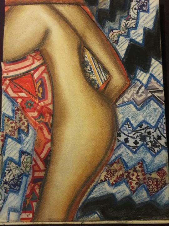 Kolaże zatytułowany „Nude” autorstwa As Maken, Oryginalna praca