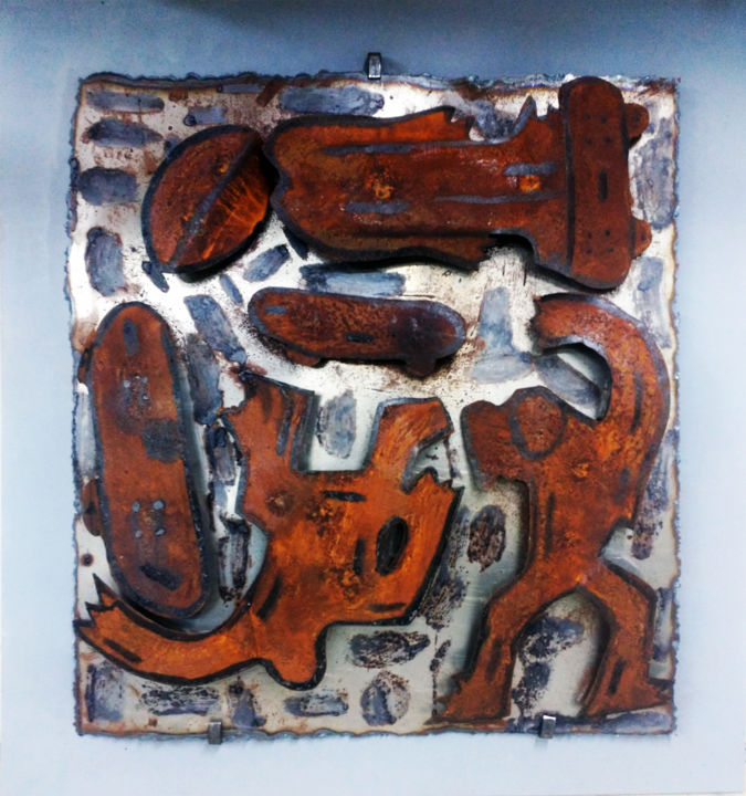 Sculptuur getiteld "Patinadores 2017" door Nacho Martínez, Origineel Kunstwerk