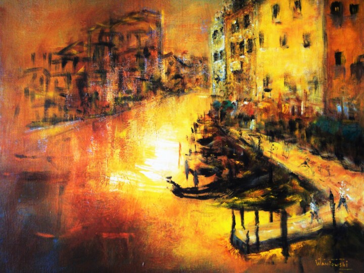 soir à Venise 绘画, 19.7x24 in