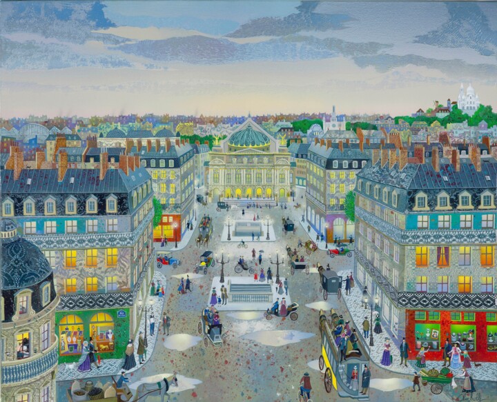 Peinture intitulée "SOIREE A L'OPERA" par Bernard Ambielle, Œuvre d'art originale, Huile