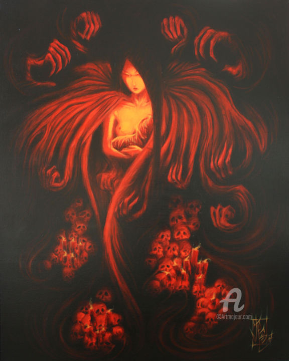Painting titled "gustative affection" by Renaud Bourdon, Original Artwork, Oil