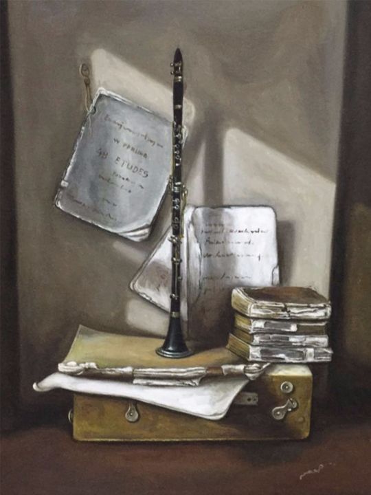 Painting titled "Still Life III - Cl…" by Super Tangerine, Original Artwork, Oil