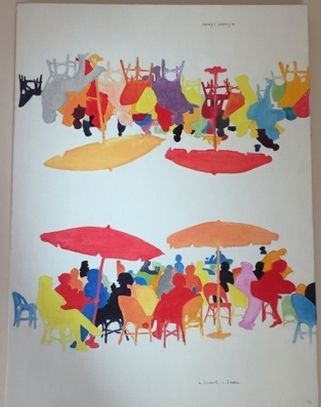 Painting titled "Reflets d'été" by Framboise, Original Artwork, Acrylic