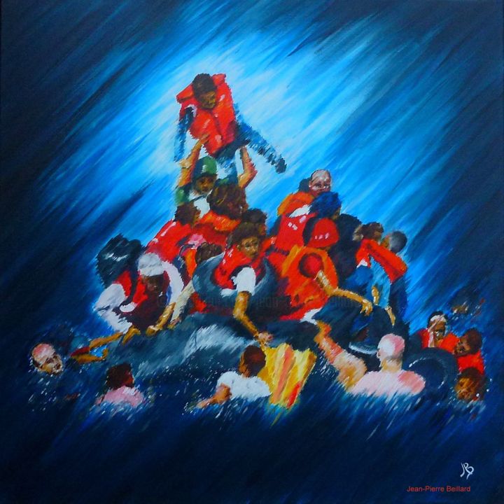 "Enfer contre tout" ou Lesbos d'un enfer à l'autre 绘画, 27.6x27.6 in