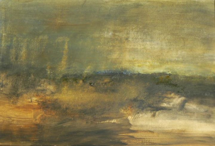 Painting titled "Falaises.Cliffs" by Veronique Nerou, Original Artwork