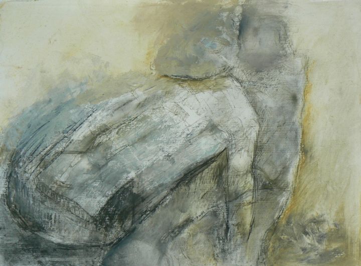 Painting titled "Corps de pierre.Bod…" by Veronique Nerou, Original Artwork