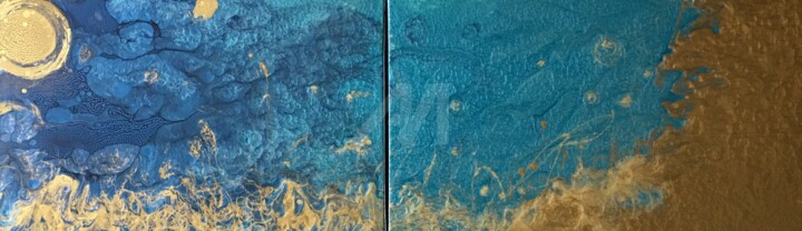 Peinture intitulée "Nuit indienne II" par Mona Bessaa, Œuvre d'art originale