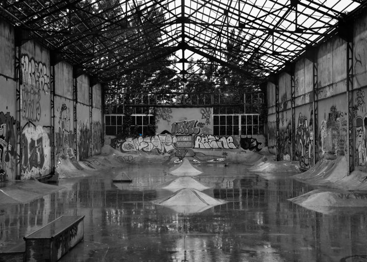 Photography titled "Le Park Mouillé" by Wax, Original Artwork, Digital Photography