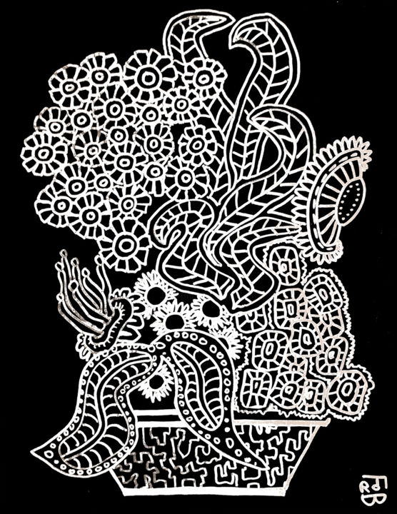 "pod'fleurs" başlıklı Tablo Frob tarafından, Orijinal sanat, Akrilik