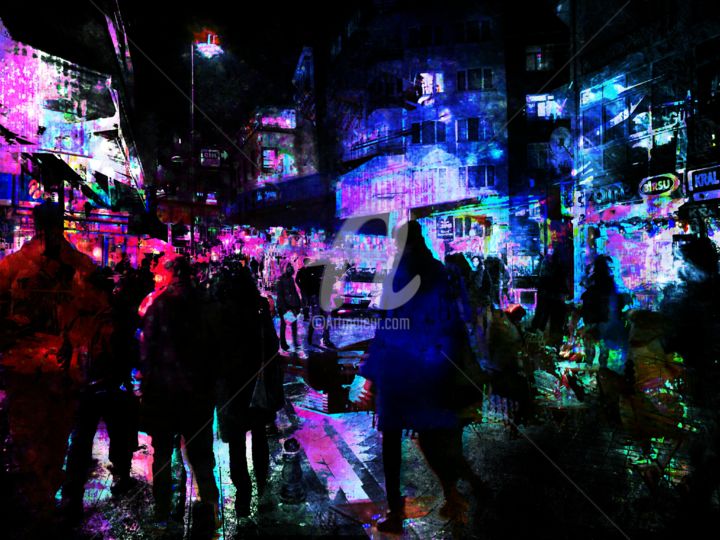 Цифровое искусство под названием "Shadows in the night" - Metin, Подлинное произведение искусства
