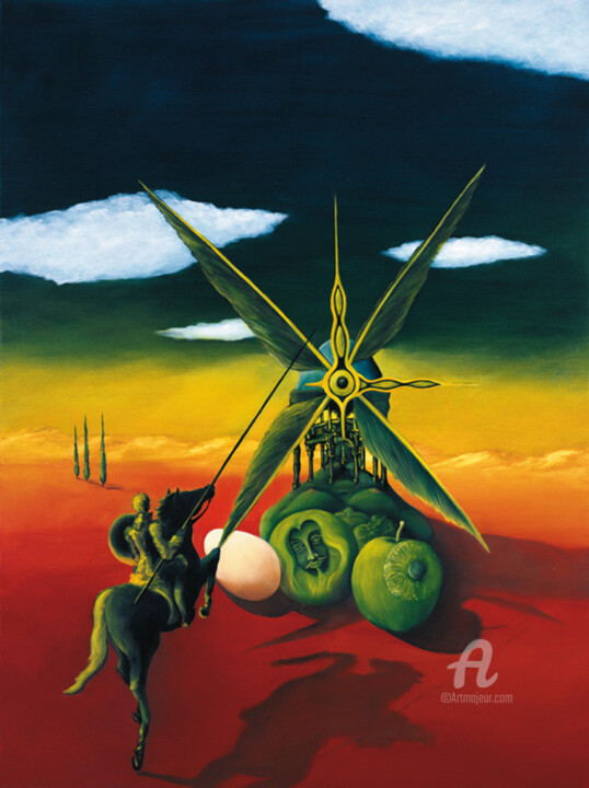 Don Quichotte II 绘画, 31.5x23.6 in