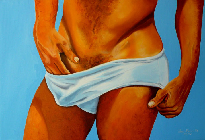 Il de Tentation 绘画, 17.7x24.4 in