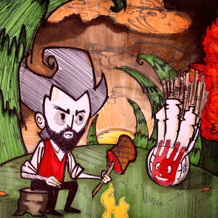 Digital Arts titled "don't Starve" by Irwin Piel, Original Artwork, Digital Painting