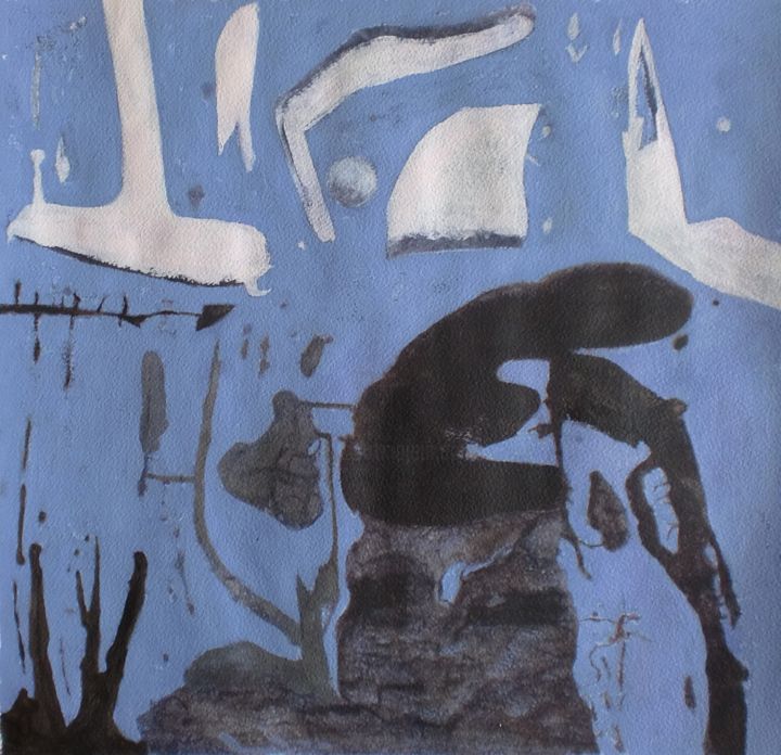 Pintura intitulada "Paisagem V" por João Do Carmo, Obras de arte originais, Acrílico Montado em Armação em madeira