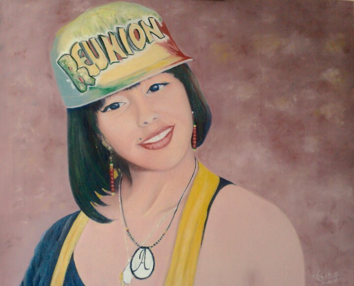 Peinture intitulée "Portrait de femme" par Charles Corbin, Œuvre d'art originale, Huile