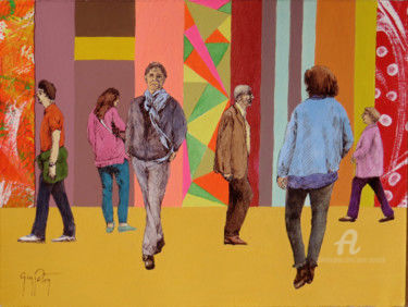 Painting titled "Azul en autistic ci…" by Gina Portera, Original Artwork