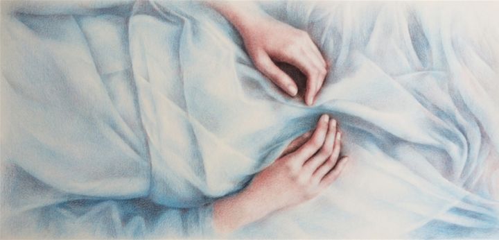 Tekening getiteld "Lolita No.17" door Jinjuan Zhan, Origineel Kunstwerk, Pastel