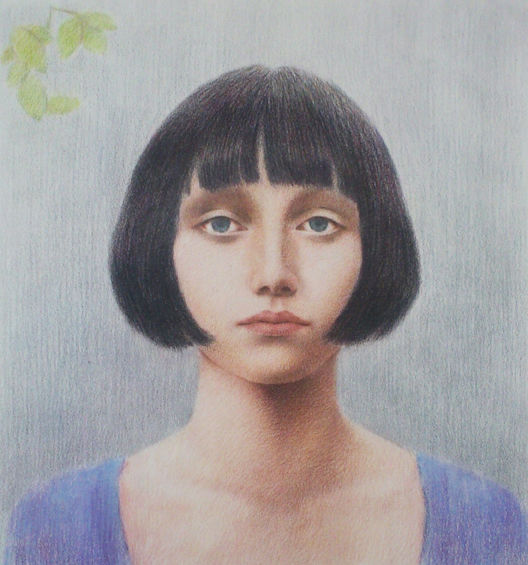 Tekening getiteld "Lolita No.18" door Jinjuan Zhan, Origineel Kunstwerk, Potlood