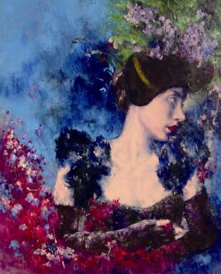 Schilderij getiteld "Morning" door Jinjuan Zhan, Origineel Kunstwerk, Olie