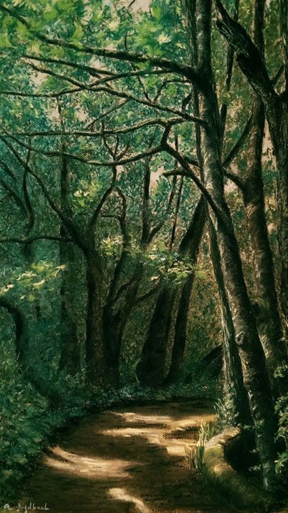 Malerei mit dem Titel "Ellis Wood - Print" von Anne Ingelbach, Original-Kunstwerk