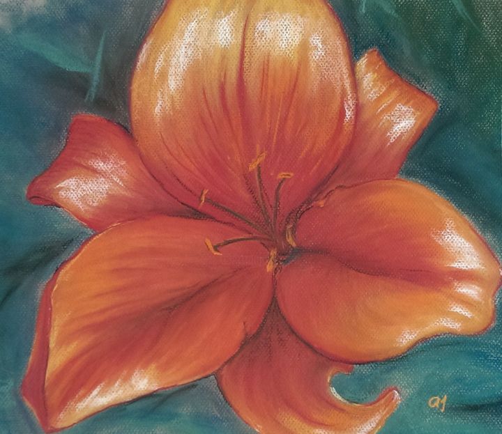 Malerei mit dem Titel "Morning Glow - Print" von Anne Ingelbach, Original-Kunstwerk, Pastell