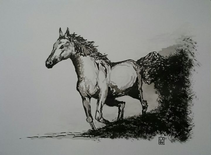 Mustang : L063 图画, 11.8x15.8 in