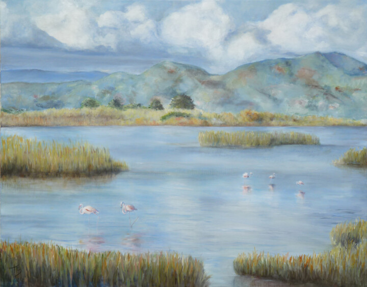 Peinture intitulée "Villepey aux flaman…" par M Batté Gauthier, Œuvre d'art originale, Huile