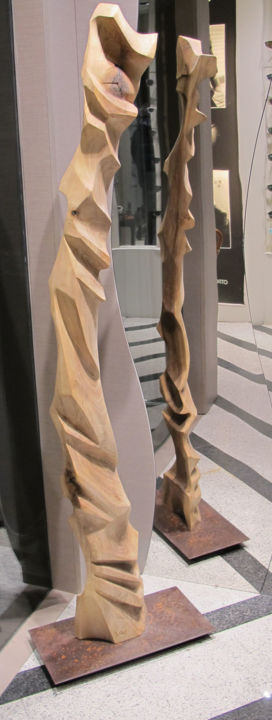 Sculptuur getiteld "DeForma 1512" door Ivan Fabani, Origineel Kunstwerk, Hout